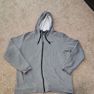 Nike Men's Gray Zip-Up Sweater